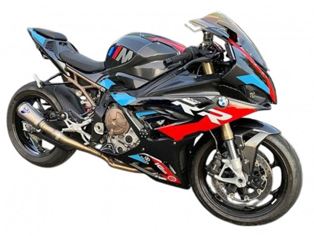 Billigste BMW S1000RR Motorrad Verkleidung 2019-2022 - Schwarz Blau Rot Carbonfaser