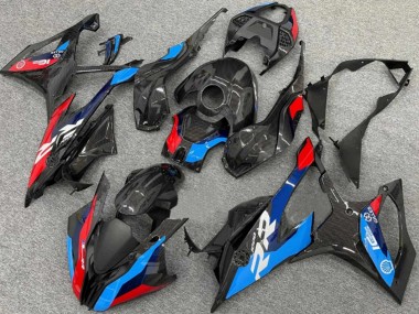 Billigste BMW S1000RR Motorrad Verkleidung 2019-2022 - Schwarz Blau Rot Carbonfaser