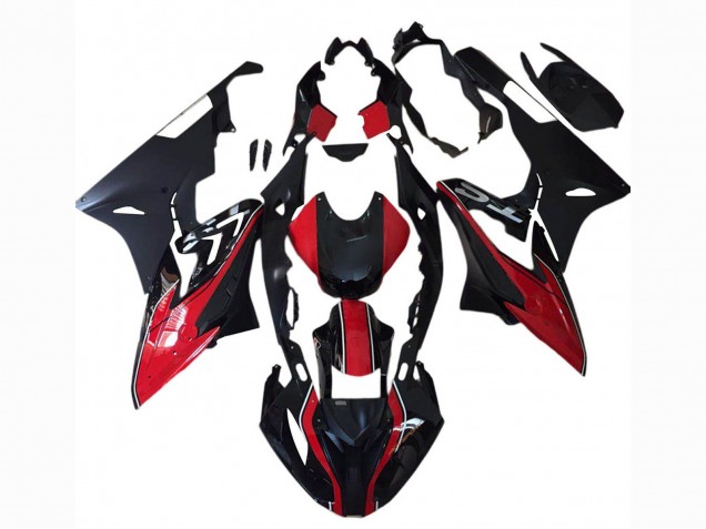 Billigste BMW S1000RR Motorrad Verkleidung 2017-2018 - Rot Matt Schwarz
