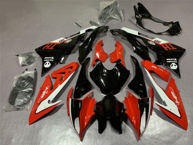 Billigste BMW S1000RR Motorrad Verkleidung 2017-2018 - Weiss Rot Glanzendes Schwarz