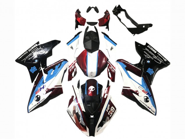 Billigste BMW S1000RR Abs Verkleidungen 2017-2018 - Weiss Blau Rot Glanzendes Schwarz