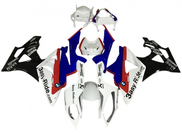 Billigste BMW S1000RR Motorrad Verkleidungen Kit 2017-2018 - Weiss Blau Rot Glanzendes Schwarz