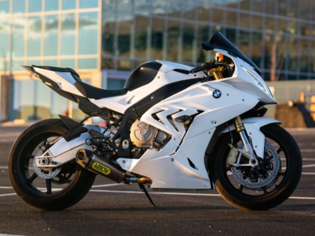Billigste BMW S1000RR Motorrad Verkleidung 2017-2018 - Glanzendes Weiss