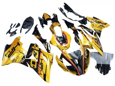 Billigste BMW S1000RR Motorrad Verkleidung 2017-2018 - Gold Schwarz Tyco