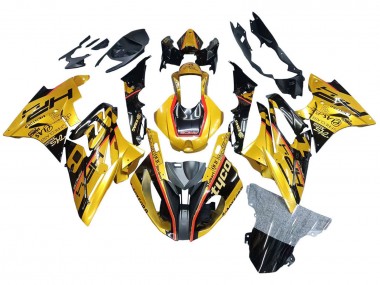Billigste BMW S1000RR Motorrad Verkleidung 2017-2018 - Gold Schwarz Tyco