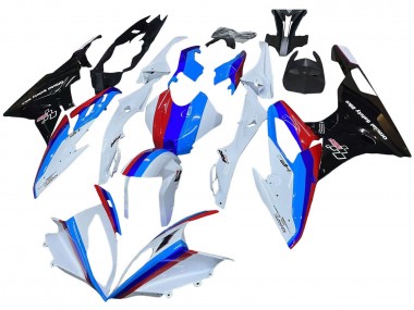 Billigste BMW S1000RR Motorrad Verkleidung Kit 2015-2016 - Weiss Rot Blau Glanzendes Schwarz