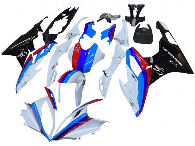 Billigste BMW S1000RR Motorrad Verkleidung Kit 2015-2016 - Weiss Rot Blau Glanzendes Schwarz
