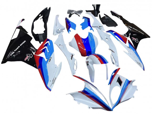 Billigste BMW S1000RR Motorrad Verkleidung Kit 2015-2016 - Weiss Rot Blau Glanzendes Schwarz