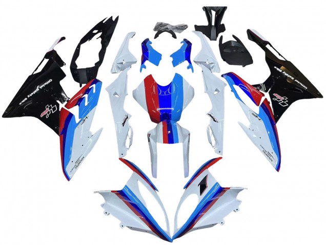 Billigste BMW S1000RR Motorrad Verkleidung Kit 2015-2016 - Weiss Rot Blau Glanzendes Schwarz