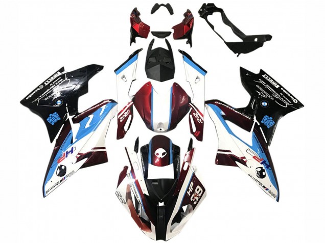 Billigste BMW S1000RR Motorrad Verkleidung 2015-2016 - Weiss Rot Blau Glanzendes Schwarz