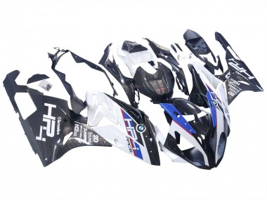 Billigste BMW S1000RR Motorrad Verkleidung 2015-2016 - Weiss Blau Schwarz Carbonfaser