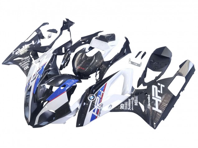 Billigste BMW S1000RR Motorrad Verkleidung 2015-2016 - Weiss Blau Schwarz Carbonfaser