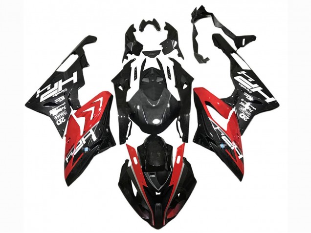 Billigste BMW S1000RR Motorrad Verkleidung 2015-2016 - Rot Schwarz Carbonfaser