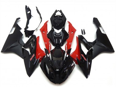 Billigste BMW S1000RR Motorrad Verkleidung 2015-2016 - Rot Glanzendes Schwarz Matt Schwarz
