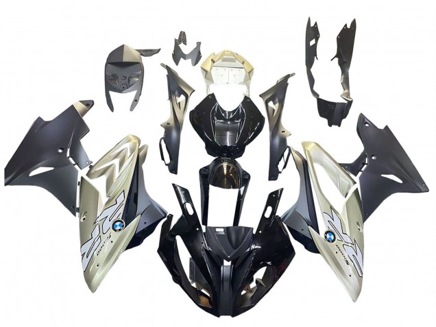 Billigste BMW S1000RR Motorrad Verkleidung 2015-2016 - Silber Glanzendes Schwarz Matt Schwarz