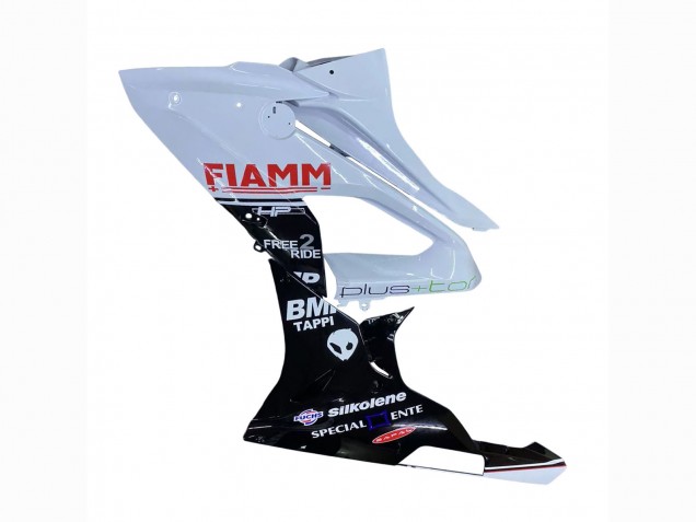 Billigste BMW S1000RR Motorrad Verkleidung 2015-2016 - Weiss Glanzendes Schwarz Fiamm