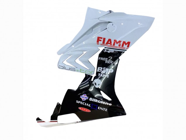 Billigste BMW S1000RR Motorrad Verkleidung 2015-2016 - Weiss Glanzendes Schwarz Fiamm