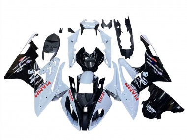 Billigste BMW S1000RR Motorrad Verkleidung 2015-2016 - Weiss Glanzendes Schwarz Fiamm