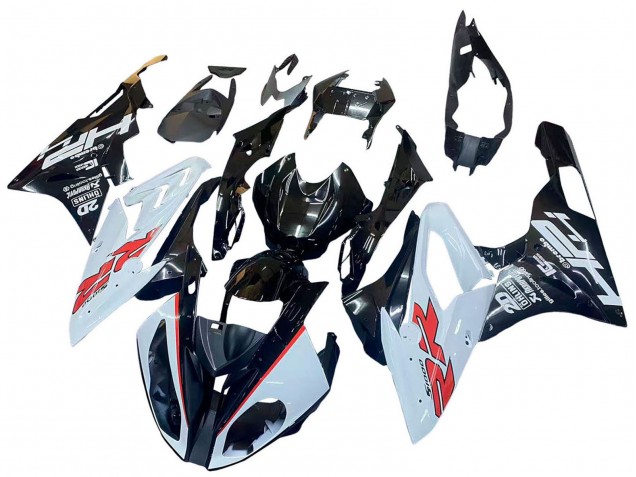 Billigste BMW S1000RR Motorrad Verkleidung 2015-2016 - Weiss Glanzendes Schwarz