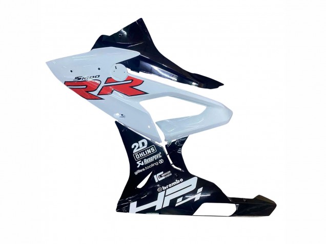 Billigste BMW S1000RR Motorrad Verkleidung 2015-2016 - Weiss Glanzendes Schwarz