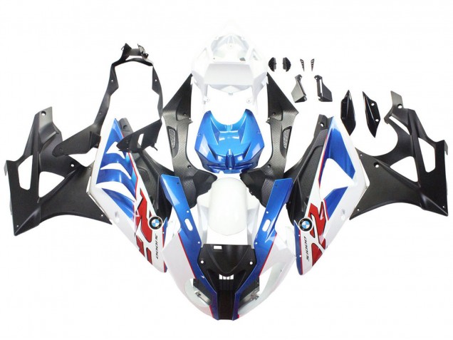 Billigste BMW S1000RR Motorrad Verkleidung 2009-2014 - Weiss Blau Matt Schwarz