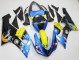 Billigste Kawasaki ZX6R Motorrad Verkleidung 2005-2006 - Blau Gelb Schwarz Hai