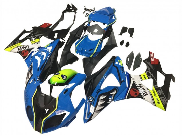 Billigste BMW S1000RR Motorrad Verkleidung 2009-2014 - Blau Gelb Rot Schwarz Hai VR 46