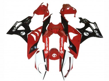 Billigste BMW S1000RR Motorrad Verkleidung 2009-2014 - Rot Weiss Glanzendes Schwarz