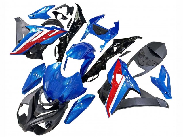 Billigste BMW S1000R Motorrad Verkleidung 2014-2016 - Blau Rot