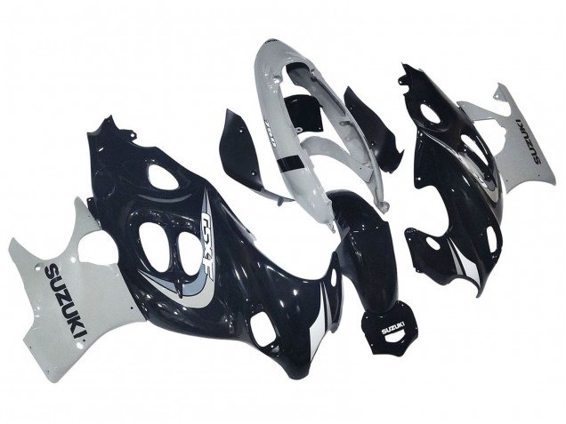 Billigste Suzuki GSX600F/GSX750F Motorrad Verkleidung 2004-2006 - Glanzendes Schwarz Grau