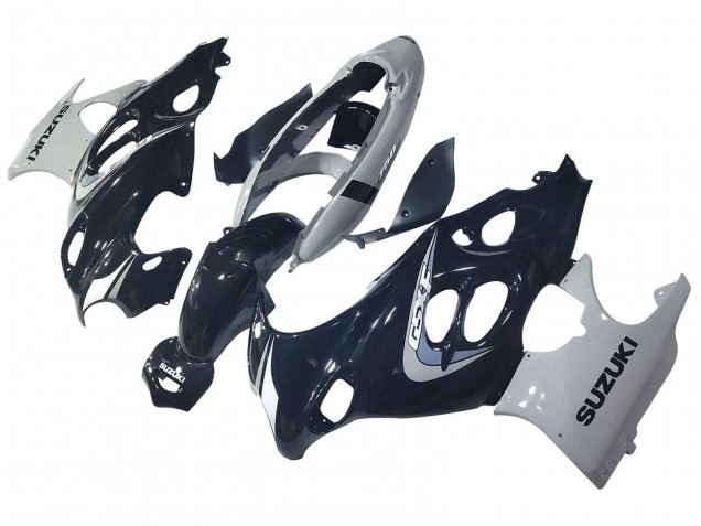 Billigste Suzuki GSX600F/GSX750F Motorrad Verkleidung 2004-2006 - Glanzendes Schwarz Grau
