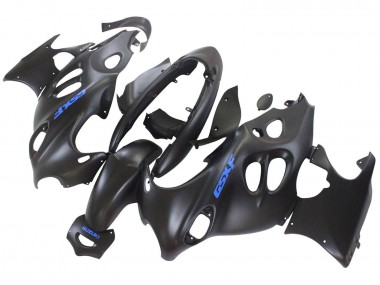 Billigste Suzuki GSX600F/GSX750F Motorrad Verkleidung 2004-2006 - Matt Schwarz mit Blau Logo