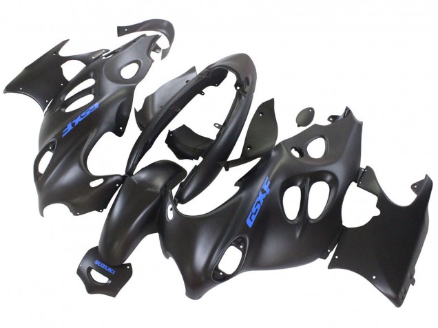 Billigste Suzuki GSX600F/GSX750F Motorrad Verkleidung 2004-2006 - Matt Schwarz mit Blau Logo