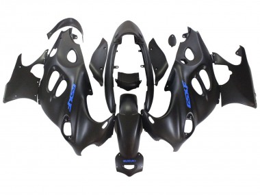 Billigste Suzuki GSX600F/GSX750F Motorrad Verkleidung 2004-2006 - Matt Schwarz mit Blau Logo