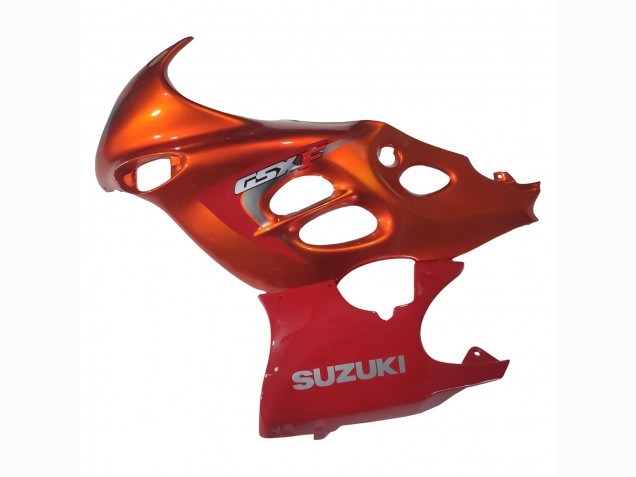 Billigste Suzuki GSX600F/GSX750F Motorrad Verkleidung 2004-2006 - Burnt Orange Weiss Logo