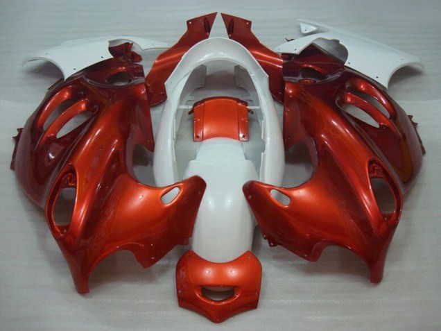 Billigste Suzuki GSX600F/GSX750F Motorrad Verkleidung 2004-2006 - Burnt Orange Weiss