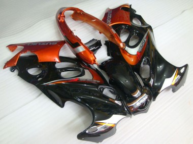 Billigste Suzuki GSX600F/GSX750F Motorrad Verkleidung 2004-2006 - Glanzendes Schwarz Orange