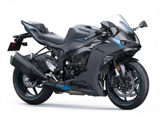 Billigste Kawasaki ZX6R Motorrad Verkleidung 2023-2025 - Grau Ninja