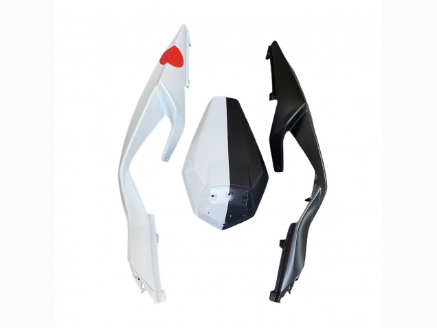 Billigste Kawasaki ZX6R Motorrad Verkleidung 2023-2025 - Schwarz Weiss mit Blume