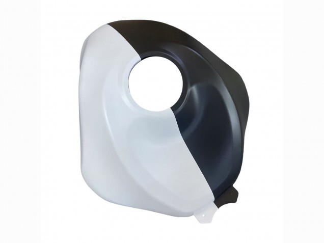 Billigste Kawasaki ZX6R Motorrad Verkleidung 2023-2025 - Schwarz Weiss mit Blume