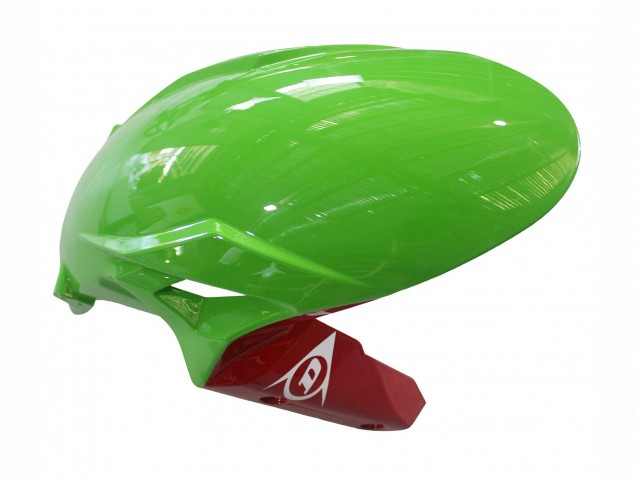 Billigste Kawasaki ZX6R Motorrad Verkleidung 2023-2025 - Grun Schwarz Rot Gelb Dunlop