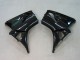 Billigste Honda CBR600RR Motorrad Verkleidung 2003-2004 - Glanzendes Schwarz Rot Aufkleber