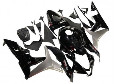 Billigste Honda CBR600RR Motorrad Verkleidung Kit 2007-2008 - Silber Glanzendes Schwarz