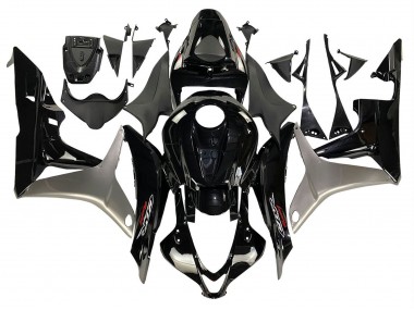 Billigste Honda CBR600RR Motorrad Verkleidung Kit 2007-2008 - Silber Glanzendes Schwarz