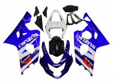Billigste Suzuki GSXR 600 / GSXR 750 Motorrad Verkleidung Kit 2004-2005 - Weiss Blau Schwarz Rot
