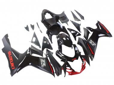 Billigste Suzuki GSXR 600 / GSXR 750 Motorrad Verkleidung 2011-2024 - Schwarz Grau Rot Linie
