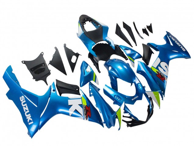 Billigste Suzuki GSXR 600 / GSXR 750 Motorrad Verkleidung 2011-2024 - Hellblau Grun Weiss Rot