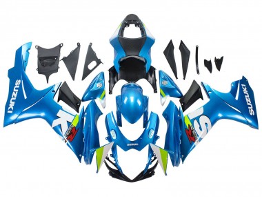 Billigste Suzuki GSXR 600 / GSXR 750 Motorrad Verkleidung 2011-2024 - Hellblau Grun Weiss Rot