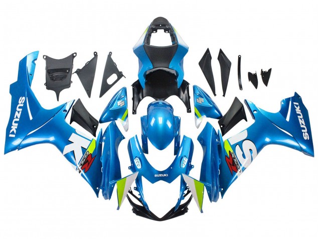 Billigste Suzuki GSXR 600 / GSXR 750 Motorrad Verkleidung 2011-2024 - Hellblau Grun Weiss Rot