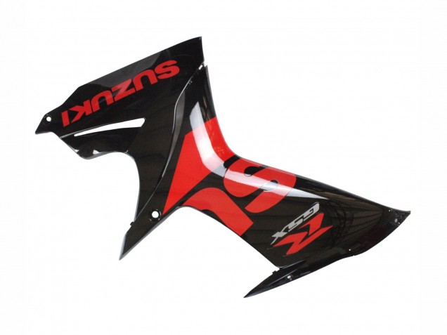 Billigste Suzuki GSXR 600 / GSXR 750 Motorrad Verkleidung Kit 2011-2024 - Rot Glanzendes Schwarz